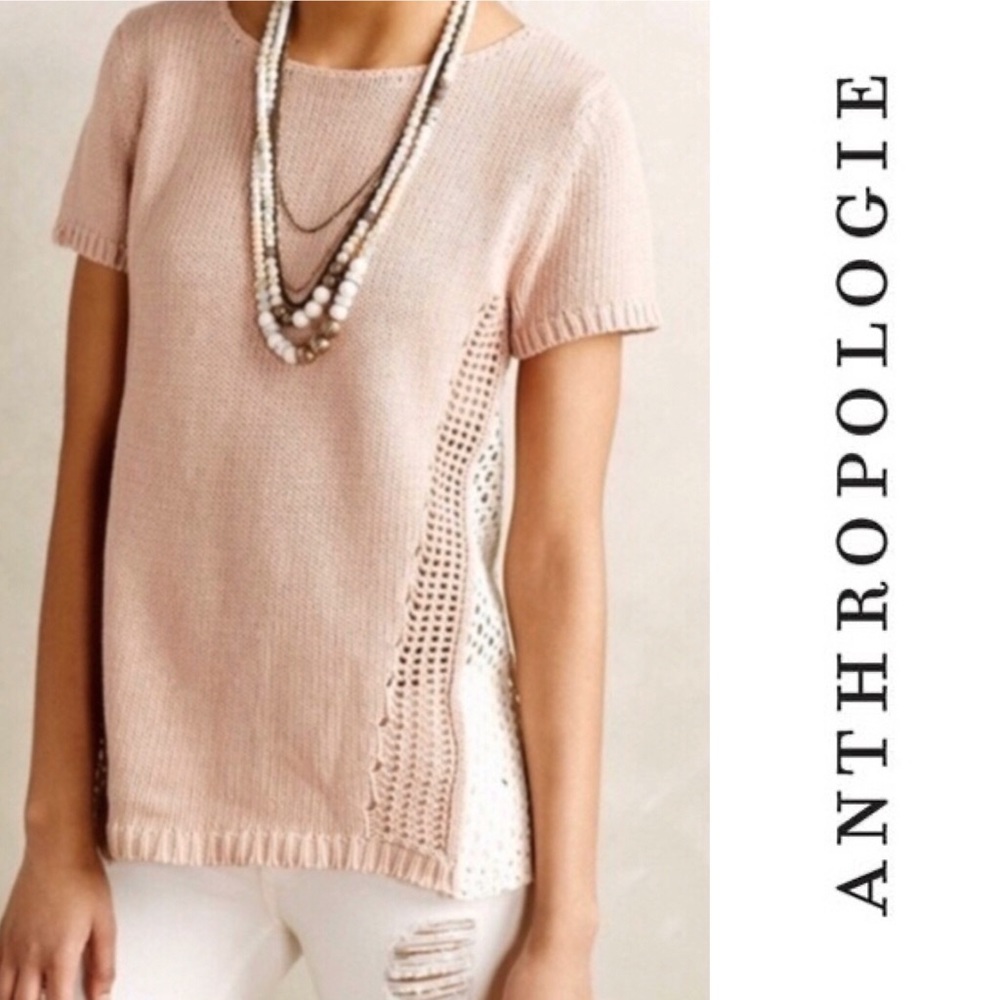 Anthropologie - Moth - Eyelet Knit Pullover